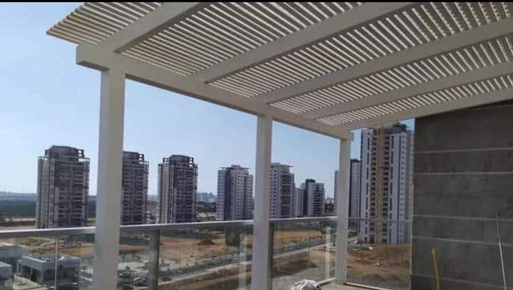 התקנת פרגולת אלומיניום 2